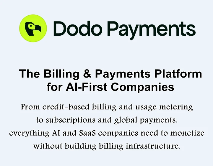 Dodo Payments | Billing And Payments Platform
