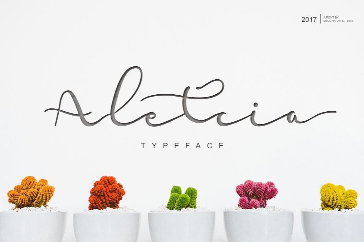 Aletcia Free Font | Extended License