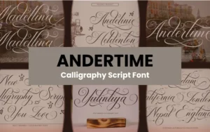 Andertime - Calligraphy Script Font | Extended Commercial License