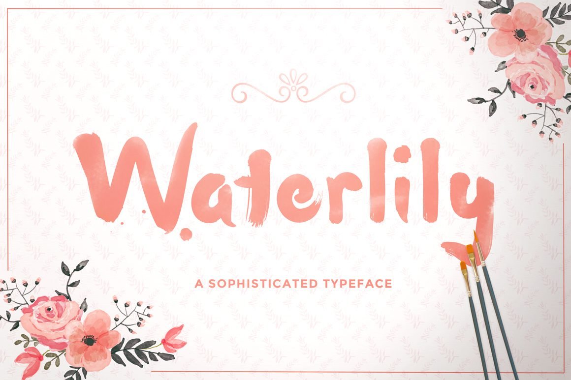 Beautiful & Sophisticated Waterlily Typeface for Free