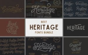 Best Heritage Fonts Bundle | Extended Commercial Licnese