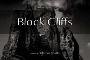 Black Cliffs Free Font - Extended Commercial license