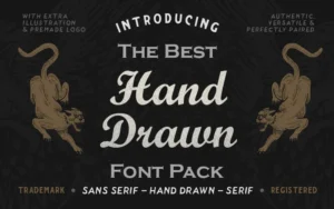 Blackport - Hand Drawn Font Pack | Extended License