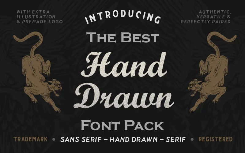 Blackport - Hand Drawn Font Pack | Extended License
