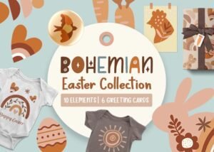 Bohemian Easter Collection - Freebie | Extended license