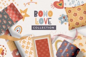 Boho Love Patterns Collection - Freebie | Extended License