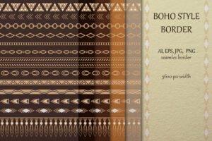 Boho Style Tribal Border Collection - Freebie