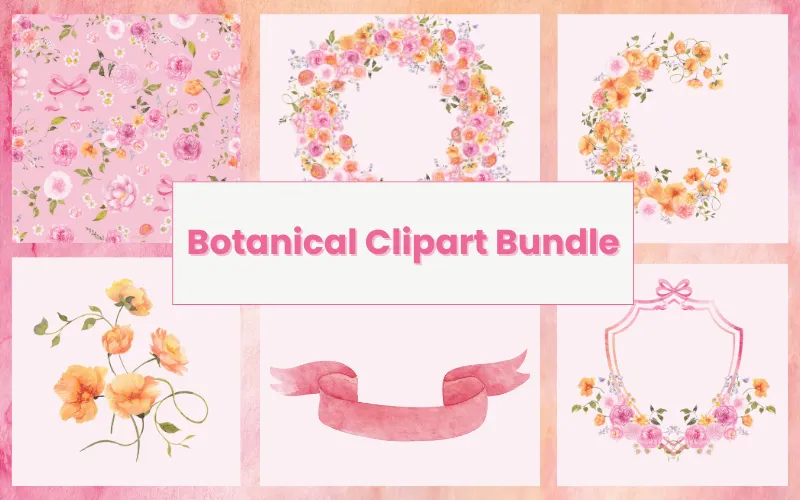 Botanical Clipart Bundle | Extended Commercial License
