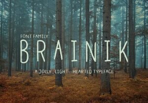 Brainik Font Family: A Jolly & Light-Hearted Typeface | Extended License