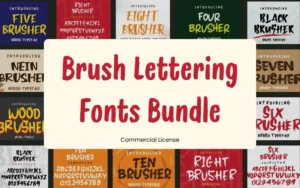 Brush Lettering Fonts Bundle | Commercial License