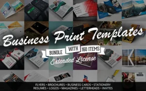 Business Print Templates Bundle with 160 Items - Only $39 | Extended License