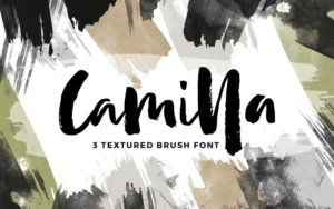 Camilla - 3 Textured Brush Font | Extended Commercial License