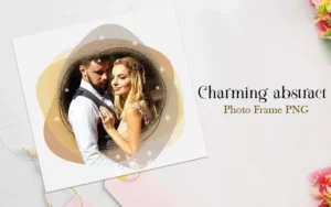 Charming Abstract Photo Frame PNG