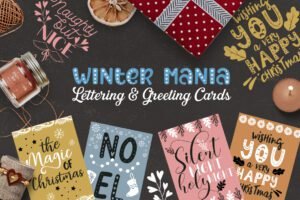Christmas Lettering And Greeting Cards | Extended License