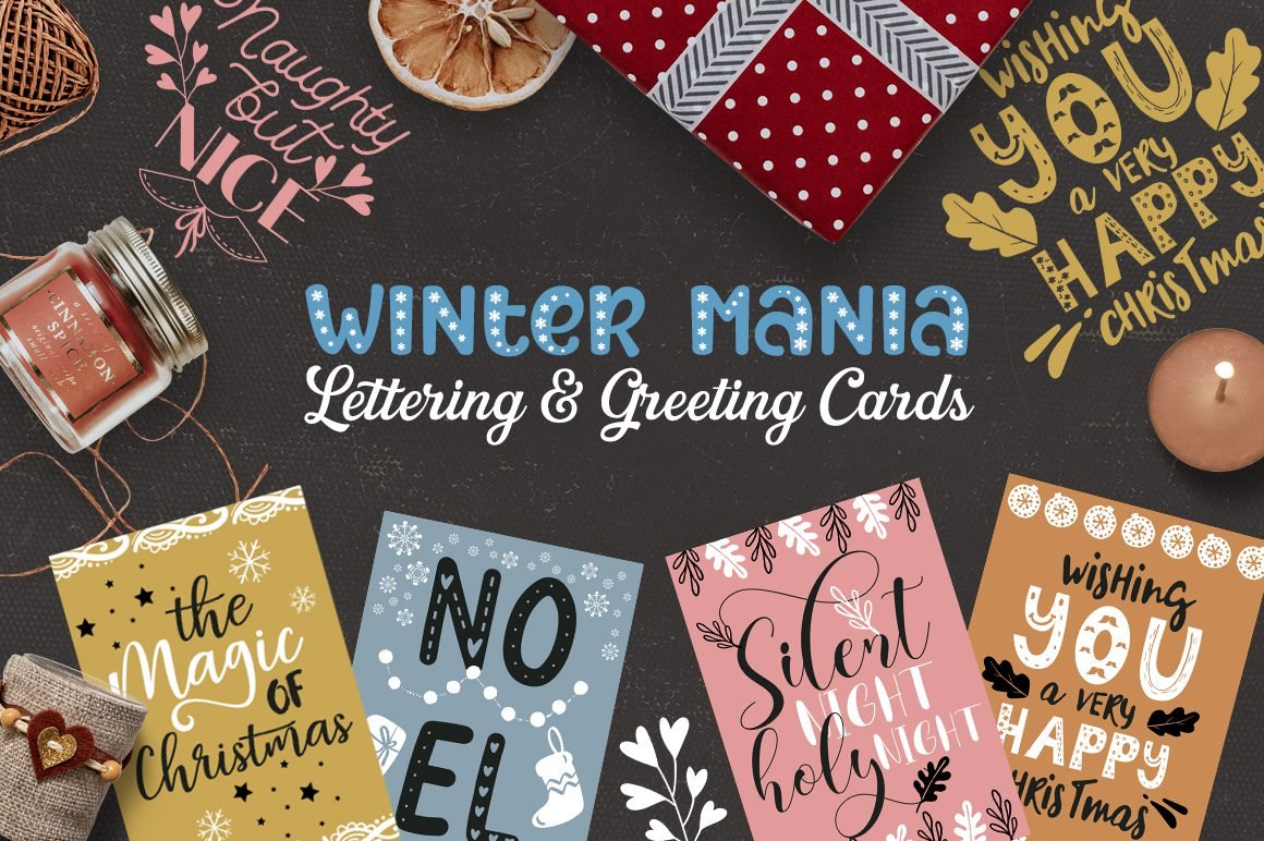 Christmas Lettering And Greeting Cards | Extended License