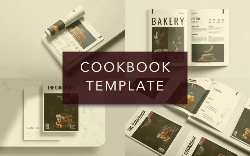 Cookbook Template - Print Ready Template | Commercial License