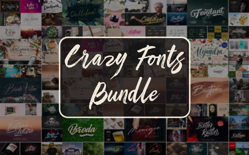 Crazy Fonts Bundle | Extended License