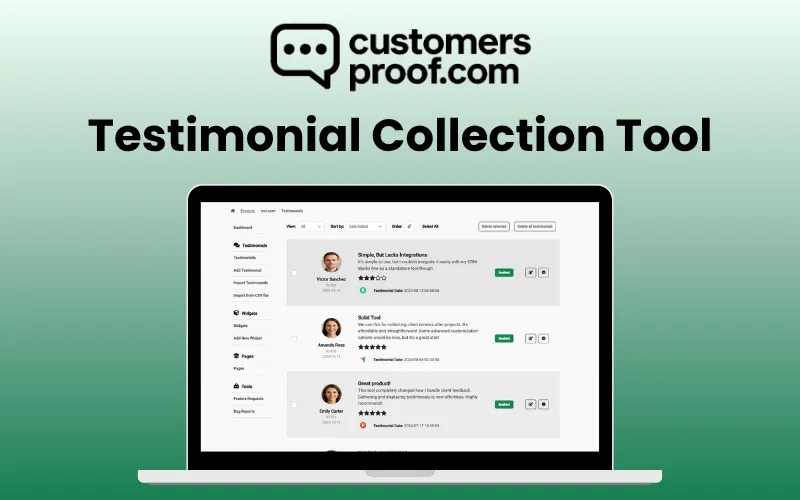 CustomersProof - Testimonial Collection Tool | Lifetime Access