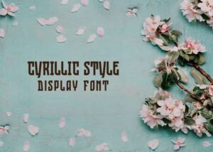 Cyrillic Style Display Font - Freebie | Extended License