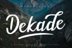 Dekade Brush Font + Swash - Freebie