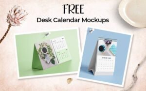 Desk Calendar Mockup Freebie | Extended Commercial License