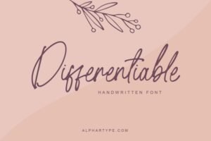 Differentiable Handwritten Font Freebie | Extended License