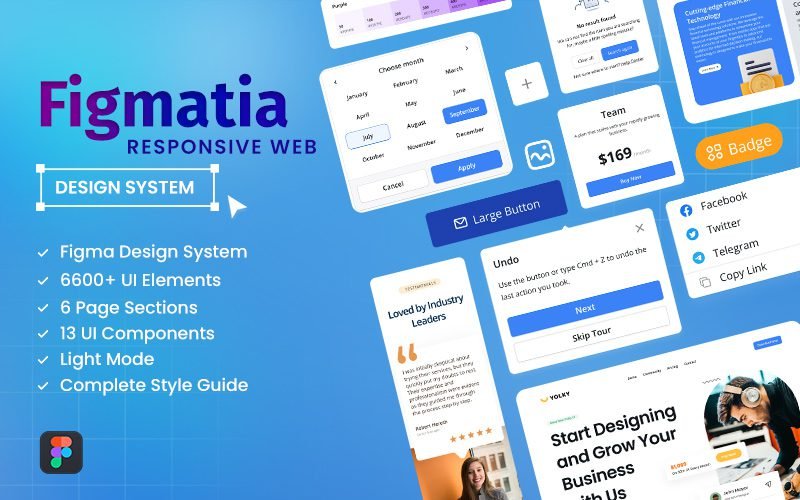 Figmatia - Responsive Web Design System | Extended License