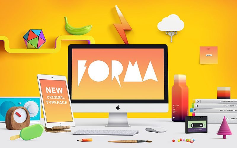 Forma - Free Sharp Font | Extended License