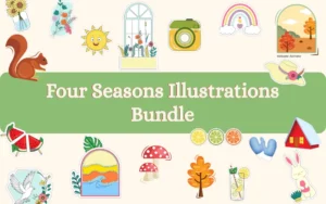 Four Seasons Illustrations Bundle | Commercial License