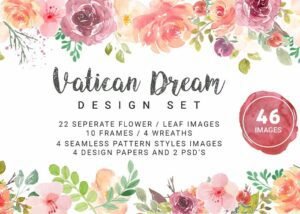 Free 46 Vatican Dream Watercolor Vector Elements