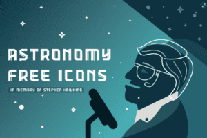 Free Astronomy Icons - In Memory of Stephen Hawking