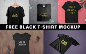 Free Black T-Shirt Mockup