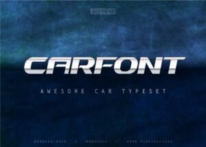 Free Car Font - Extended License