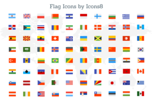 Free Country Flag Icons Bundle - 80 Icons in SVG & PNG Format