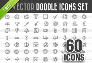 Free Doodle Icons Vector Set