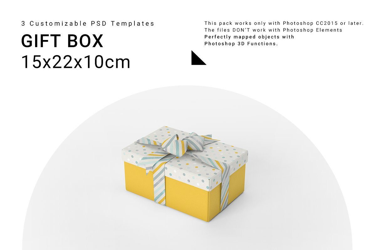 Free Gift Box PSD Mockups | Extended License