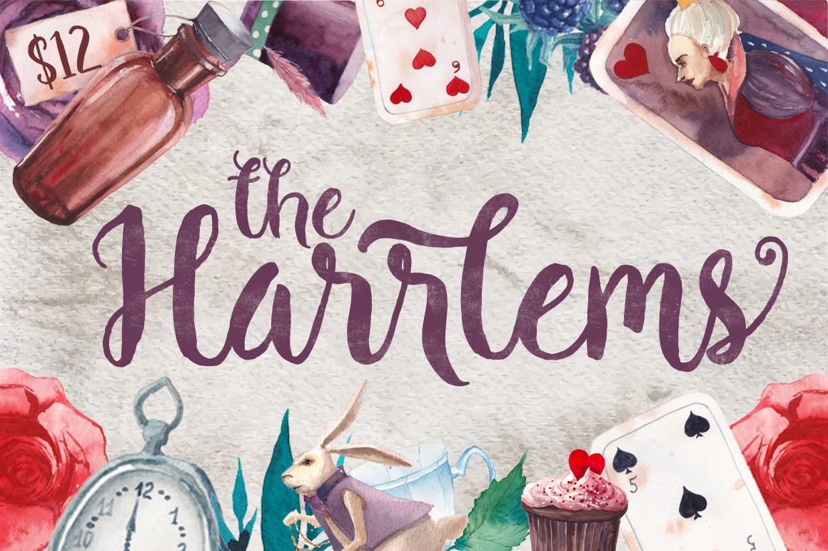 Free Harrlems Font + Bonus - Freebie