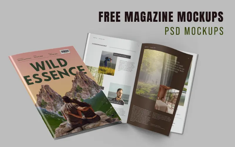 Free Magazine Mockups | Extended License
