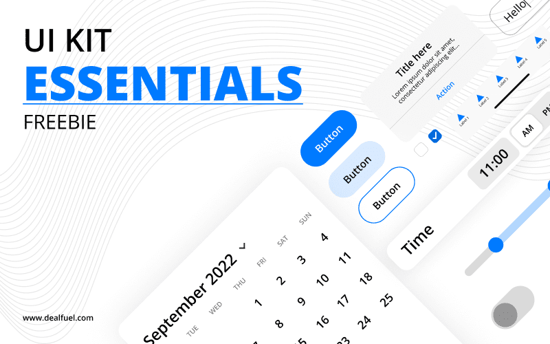 Free Mobile UI Kit - 100+ Essential UI Elements