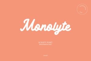 Free Monolyte Script Font | Extended License