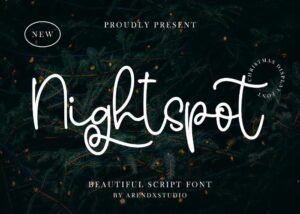 Free Nightspot - Beautiful Script Font | Extended License