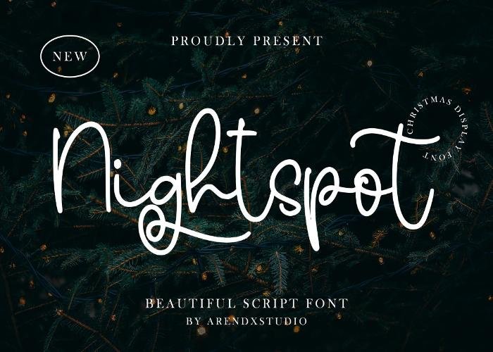 Free Nightspot - Beautiful Script Font | Extended License