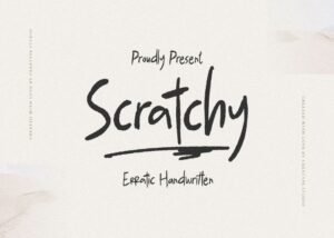 Free Scratchy Erratic Handwritten Font