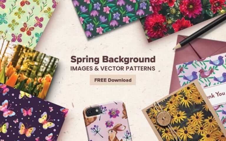 Free Spring Backgrounds And Floral Patterns | Extended License