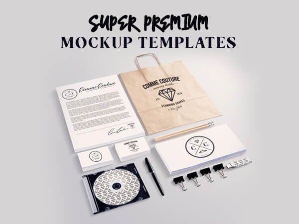 Free Stationary Mockup Templates | Extended License