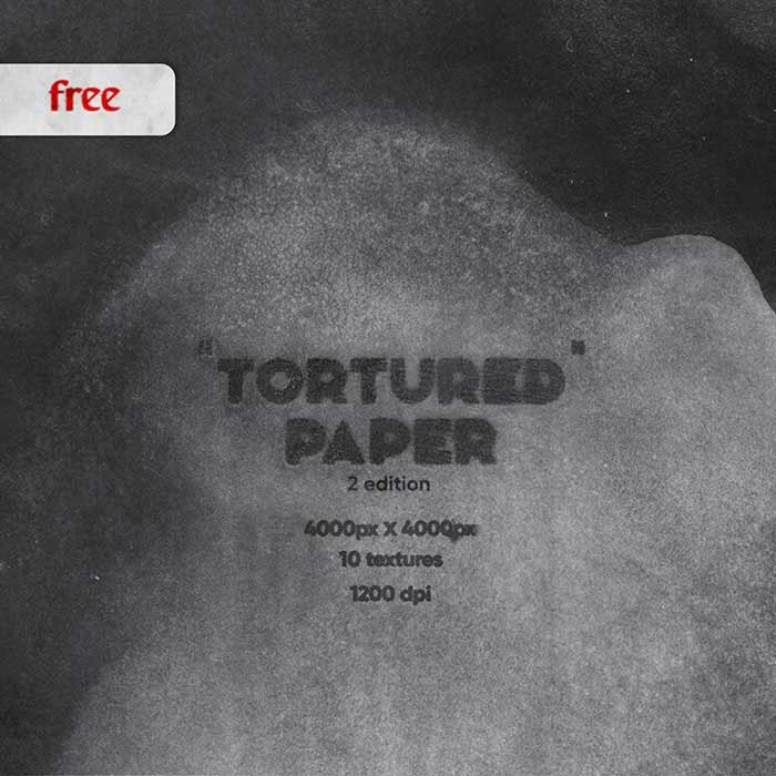Free Tortured Paper Textures - Version 2 | Extended License
