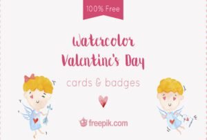 Free Valentine Vector Graphics - 11 Cards & 25 Badges