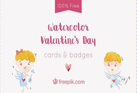 Free Valentine Vector Graphics - 11 Cards & 25 Badges