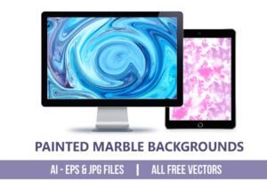 Free Vector Background Patterns - 14 Painted Marble Effects