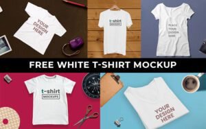 Free White T-Shirt Mockup